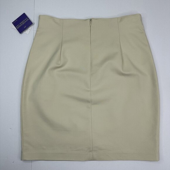 Vivienne‎ Tam Women's NWT Butterfly Beige Minimalist Pencil Skirt 6P/W28 - Picture 6 of 13